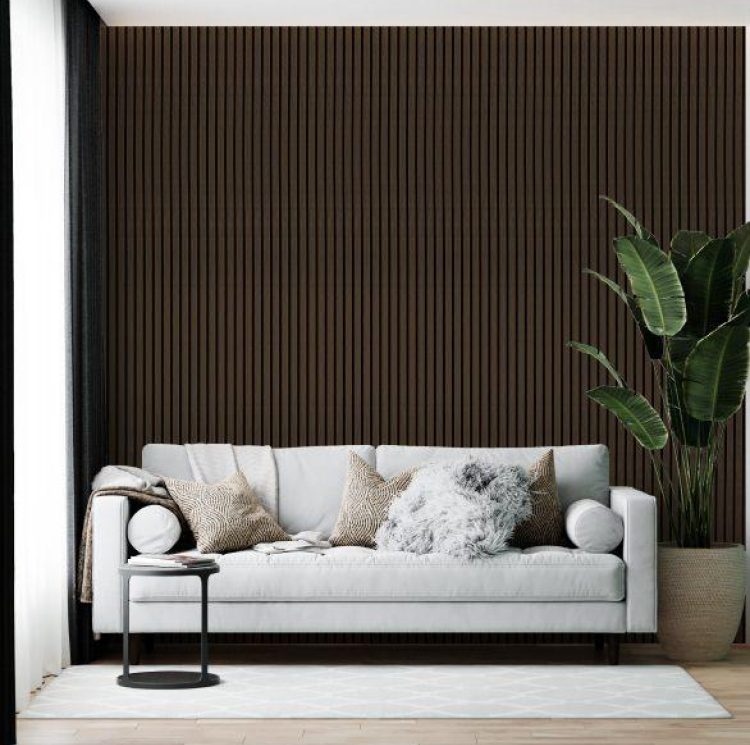 Bedroom with acoustic wall panel