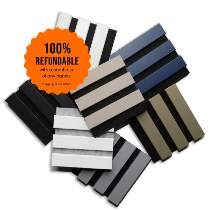Badge Sample Kit Colored Acoustic Slat Panels Kit 35 00